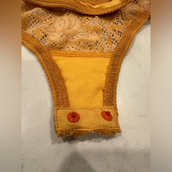 Free People intimately orange floral bodysuit size large - Picture 9 of 10